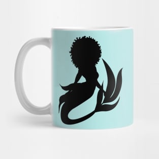 Lovely Afro Mermaid Silhouette Mug